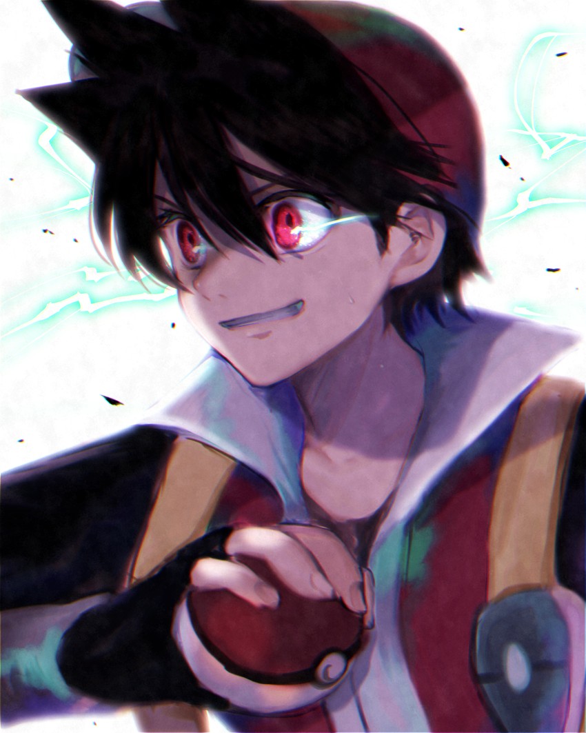 red (pokemon and 1 more) drawn by mokorei