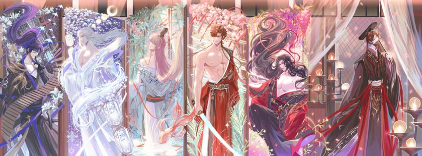 guanglingwang, yuan ji, sun ce, fu rong, liu bian, and 1 more (code: kite) drawn by snow234