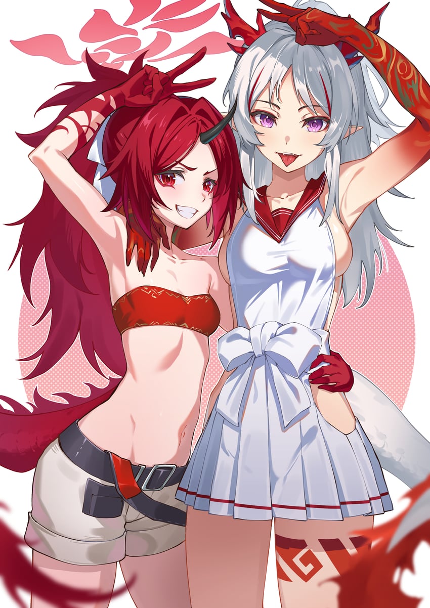 nian and renge (blue archive and 1 more) drawn by arisia19