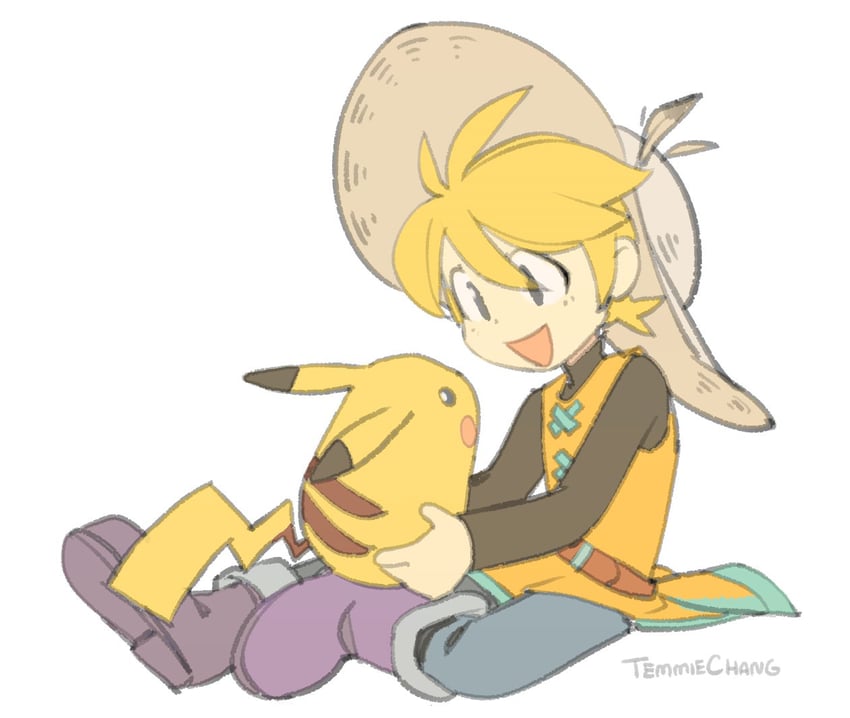 pikachu, yellow, and pika (pokemon and 1 more) drawn by temmie_chang