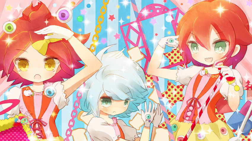 kiyama hiroto, nagumo haruya, suzuno fuusuke, and kyary pamyu pamyu (inazuma eleven and 1 more) drawn by yoshida_(nono_ko)