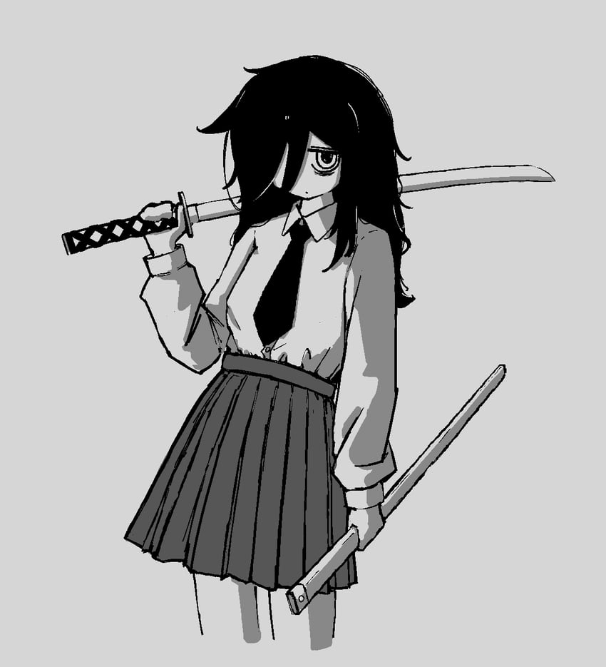 kuroki tomoko (watashi ga motenai no wa dou kangaetemo omaera ga warui!) drawn by nyaausea