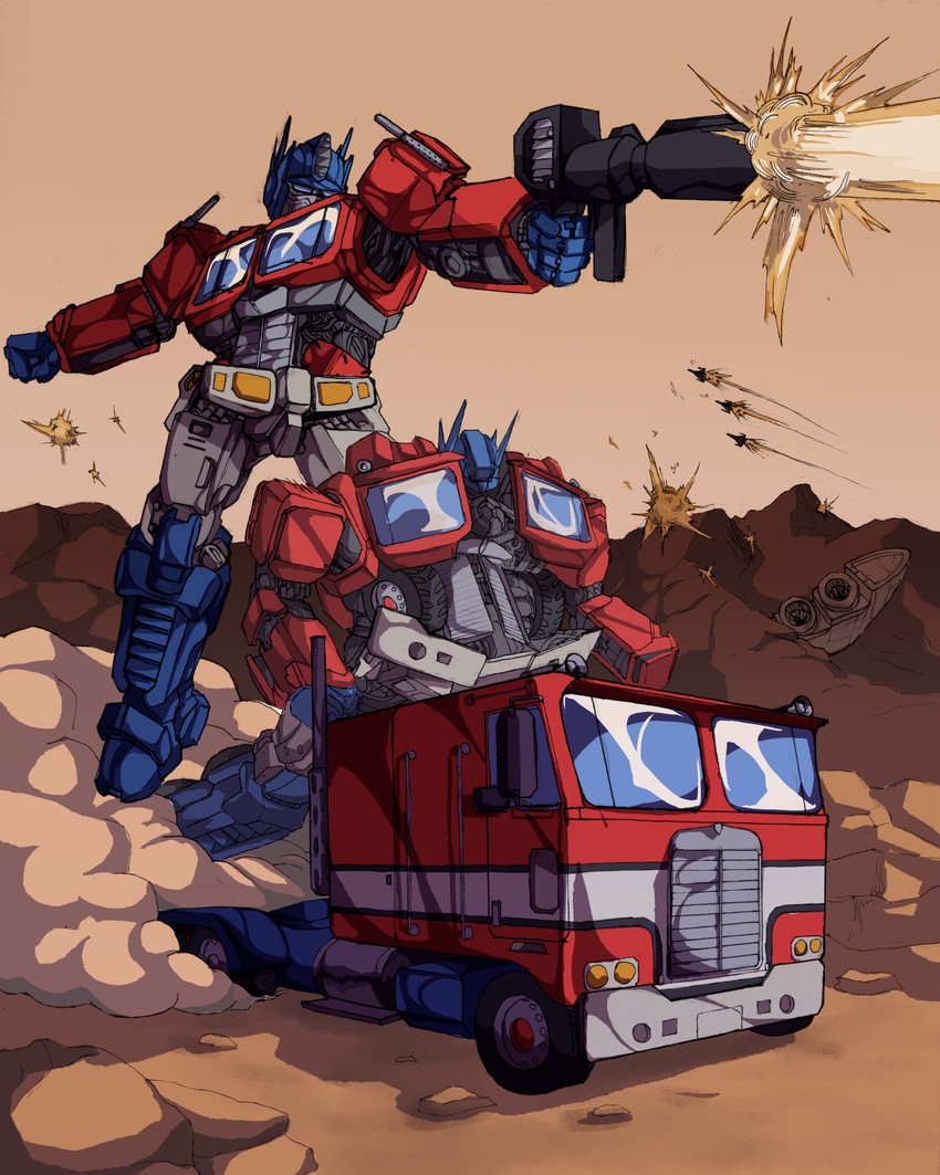 optimus prime (transformers and 1 more) drawn by norkles
