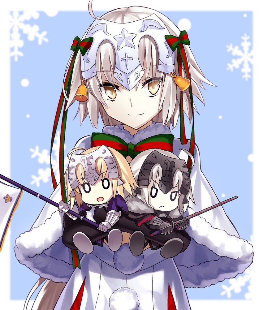 jeanne d'arc, jeanne d'arc alter, and jeanne d'arc alter santa lily (fate and 2 more) drawn by minamina