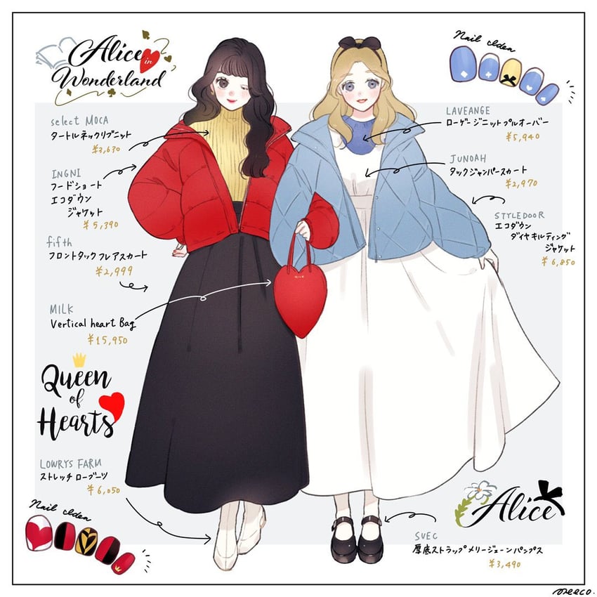 alice and queen of hearts (alice in wonderland) drawn by meecosme