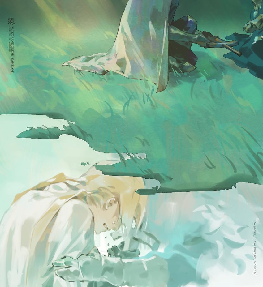 artoria pendragon, saber, and bedivere (fate and 1 more) drawn by kalak_39