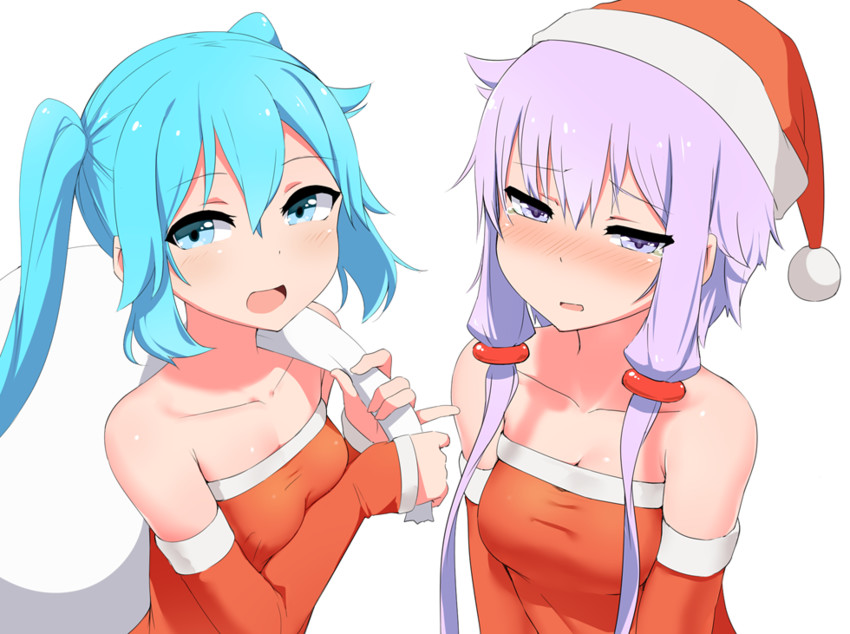 hatsune miku and yuzuki yukari (vocaloid and 1 more) drawn by abmayo