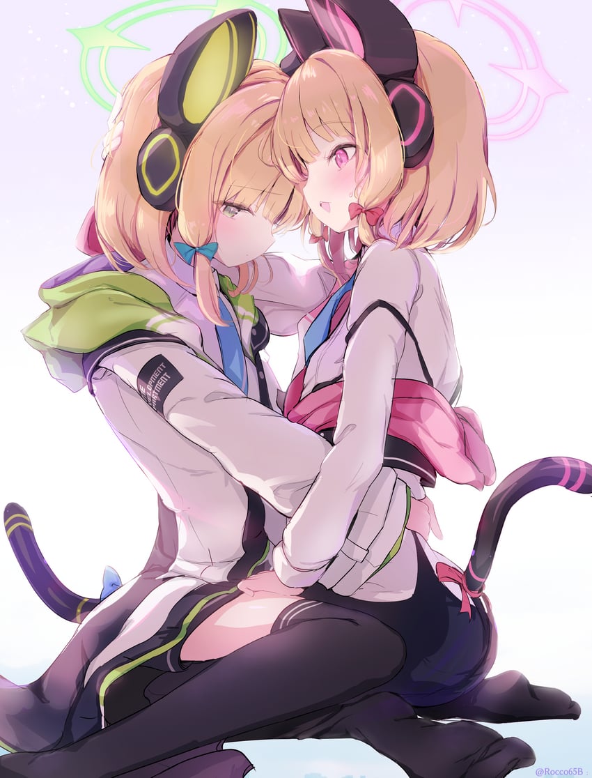 momoi and midori (blue archive) drawn by sakurano_rocco