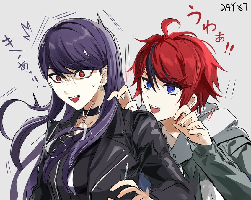 sumino takumi and shizuhara hiruko (the hundred line -last defense academy-) drawn by puru6829623335