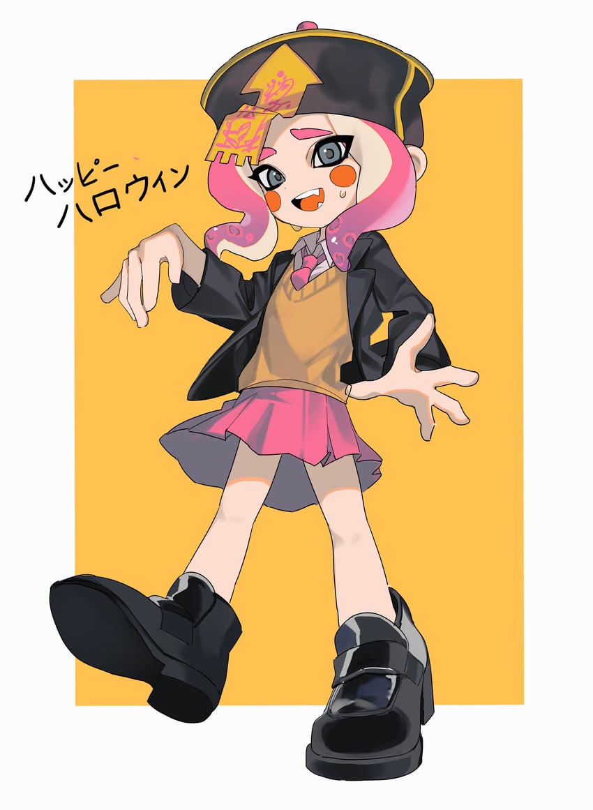 octoling player character and octoling girl (splatoon and 1 more) drawn by lya_(ctrc5838)