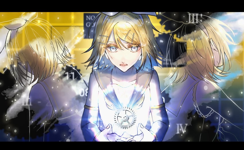 kagamine rin (vocaloid and 4 more) drawn by warabi_(danngo-mitarasi)