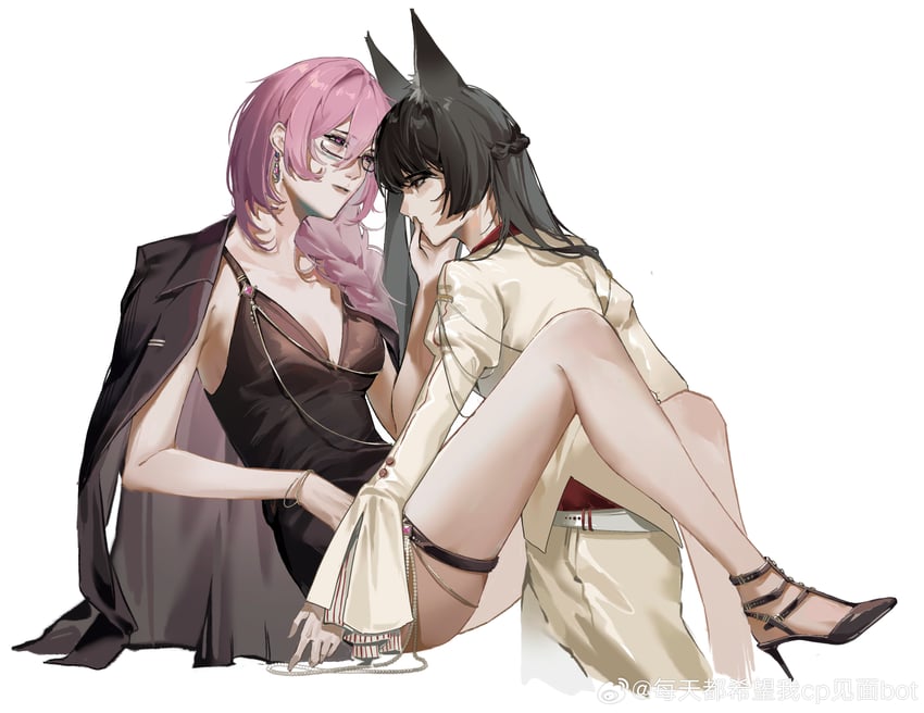 hoshimi miyabi and tsukishiro yanagi (zenless zone zero) drawn by meitian_du_xiwang_wo_cp_bot