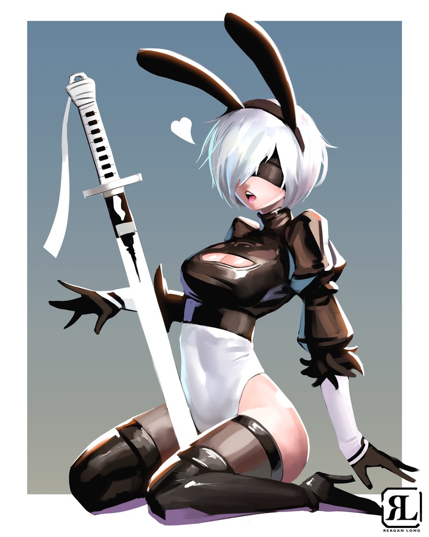2b (nier and 1 more) drawn by reagan_long