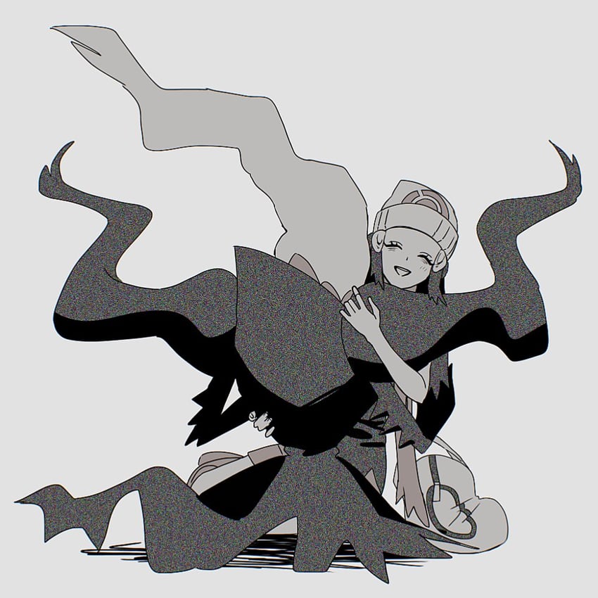 dawn and darkrai (pokemon and 1 more) drawn by p0ke_a0210