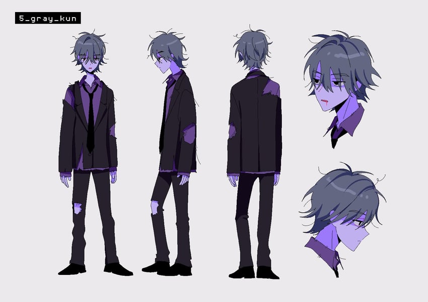 gray-kun (zutto mayonaka de ii no ni and 1 more) drawn by myon_(tokipi)