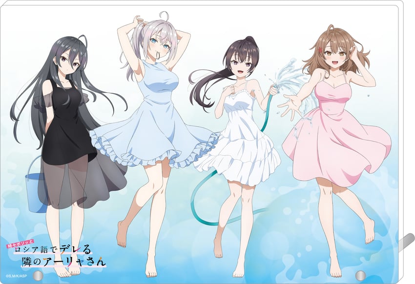 alisa mikhailovna kujou, suou yuki, mariya mikhailovna kujou, and kimishima ayano (tokidoki bosotto roshia-go de dereru tonari no alya-san)