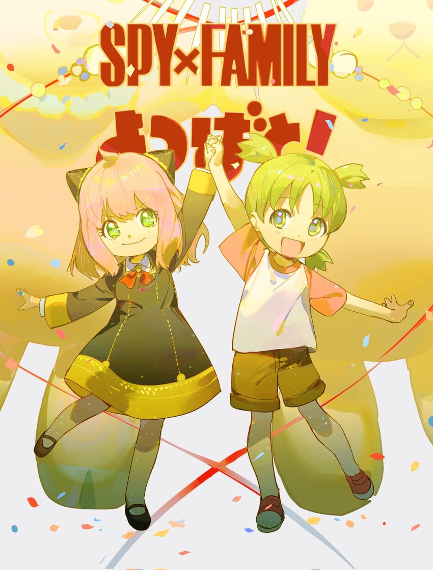 anya and koiwai yotsuba (spy x family and 1 more) drawn by paldu