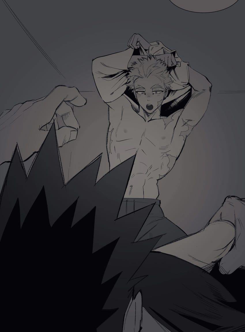 endeavor and hawks (boku no hero academia) drawn by n9poison