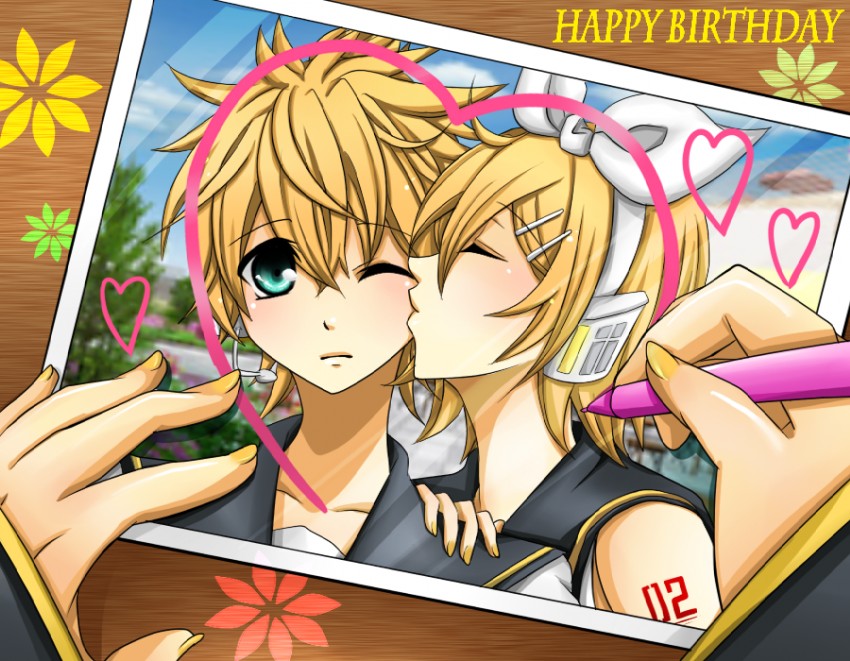 kagamine rin and kagamine len (vocaloid) drawn by sakura_ran