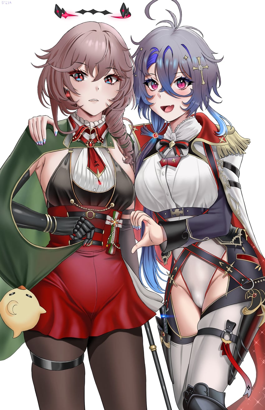 manjuu, duca degli abruzzi, and foch (azur lane) drawn by buko_(bukosuki)