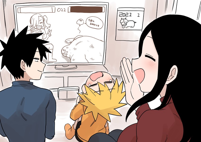 sakurai touko, kazama souta, shiromanta, and sakurai yuuto (senpai ga uzai kouhai no hanashi) drawn by shiromanta