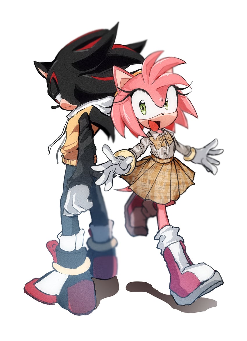 shadow the hedgehog and amy rose (sonic) drawn by i_s_l277786