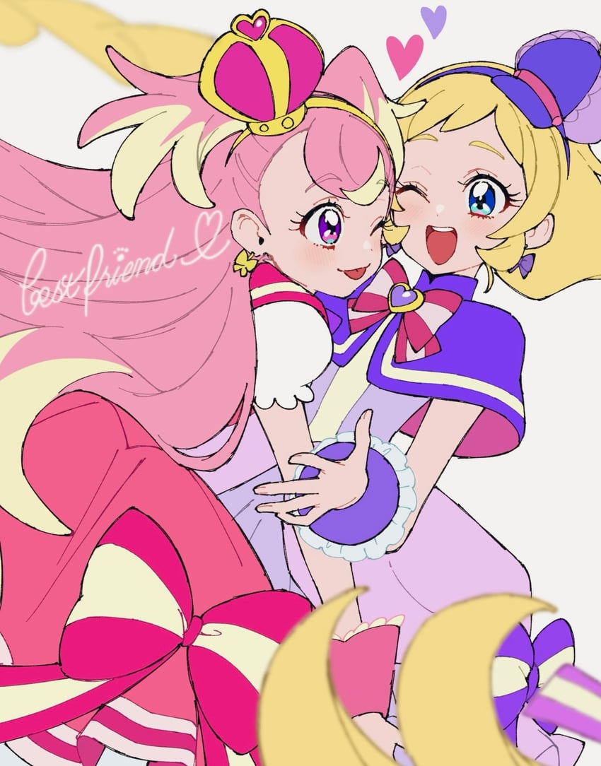 inukai komugi, inukai iroha, cure wonderful, and cure friendy (precure and 1 more) drawn by shirako_love