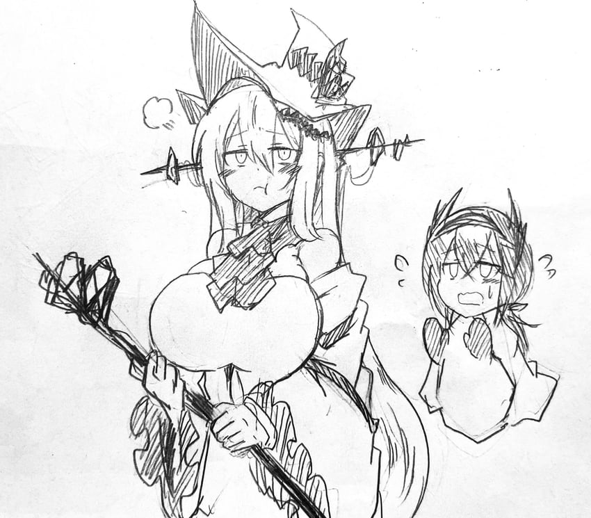 skadi, skadi the corrupting heart, and cantabile (arknights) drawn by oni_tengu
