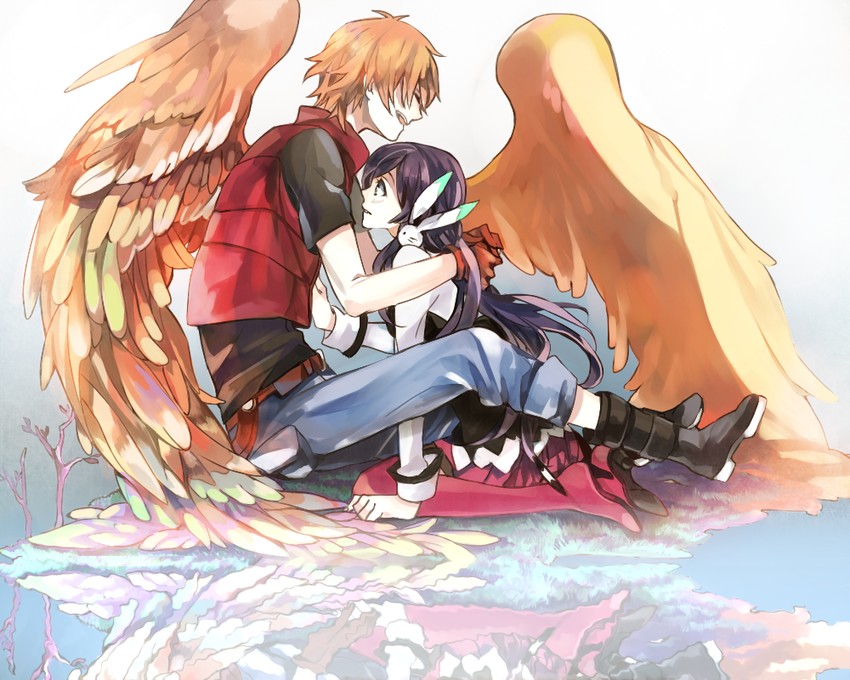 mikono suzushiro, amata sora, and shush (aquarion and 1 more) drawn by motsu_(sararia)