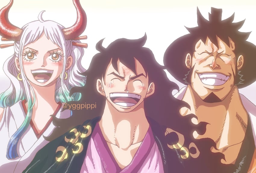 yamato, kouzuki momonosuke, and kinemon (one piece) drawn by yggpippi