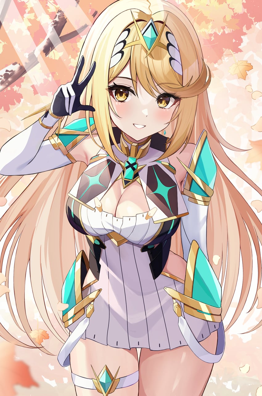mythra (xenoblade chronicles and 1 more) drawn by kaede_(maple4rt)