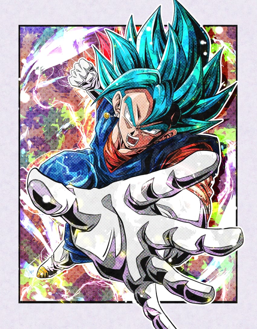 vegetto (dragon ball and 1 more) drawn by ushi_(akabec0)
