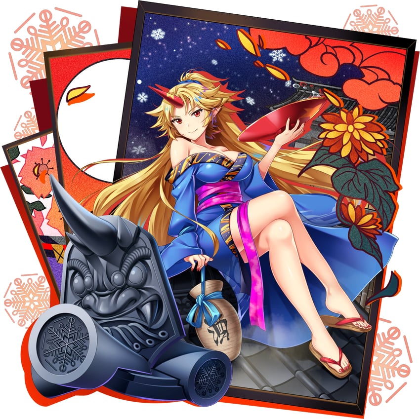 hoshiguma yuugi (touhou and 1 more) drawn by rotte_(1109)