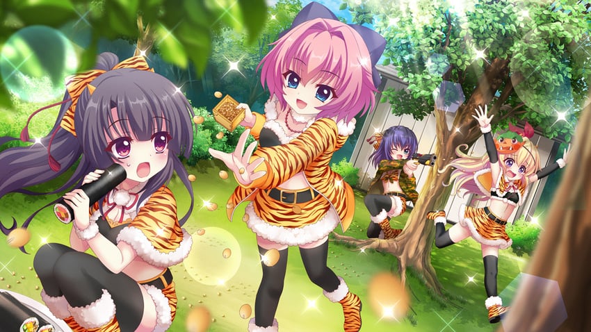 hiiragi kae, hasegawa mii, honjou kasumi, and ichikishima mizuha (re:stage!) drawn by izumi_tsubasu