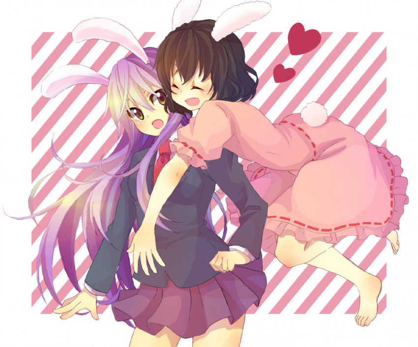 reisen udongein inaba and inaba tewi (touhou) drawn by isk