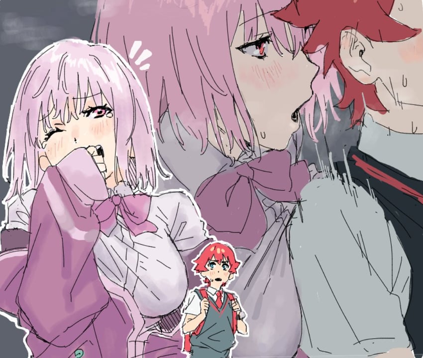 shinjou akane and hibiki yuuta (gridman universe and 1 more) drawn by original_nasu