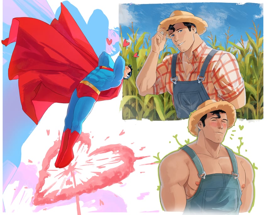 superman and clark kent (dc comics and 1 more) drawn by haljordanmylove