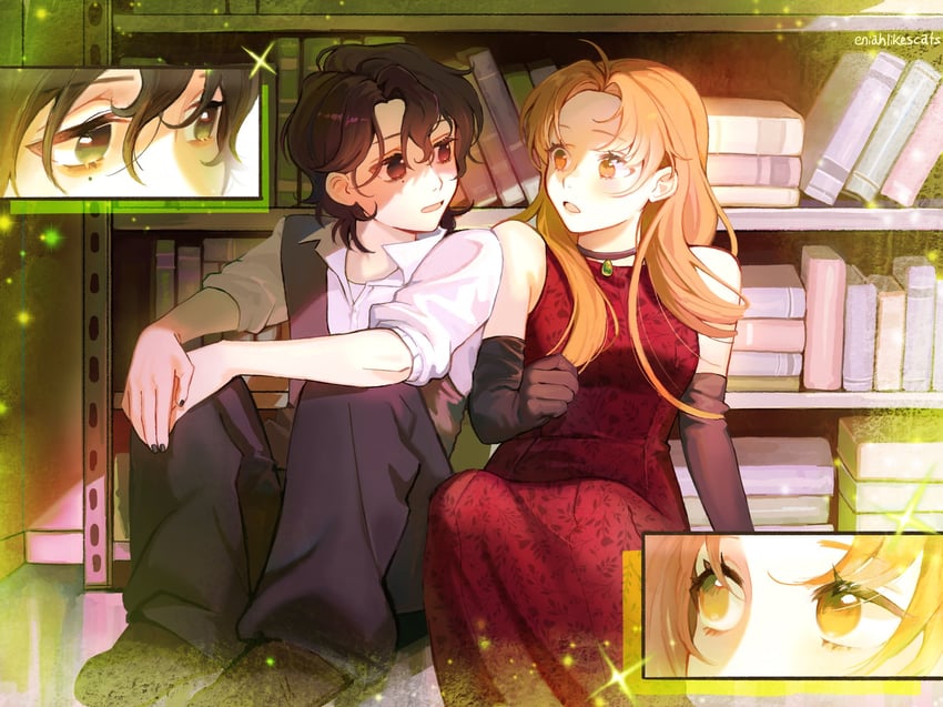 koga mitsuki and oosawa aya (kininatteru hito ga otoko ja nakatta) drawn by eniahlikescats