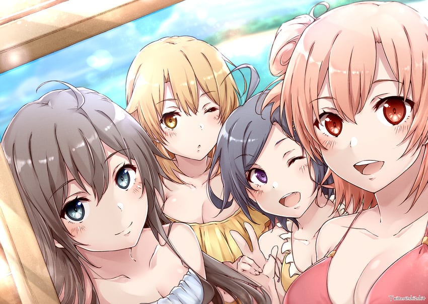 yukinoshita yukino, yuigahama yui, isshiki iroha, and hikigaya komachi (yahari ore no seishun lovecome wa machigatteiru.) drawn by shi-2