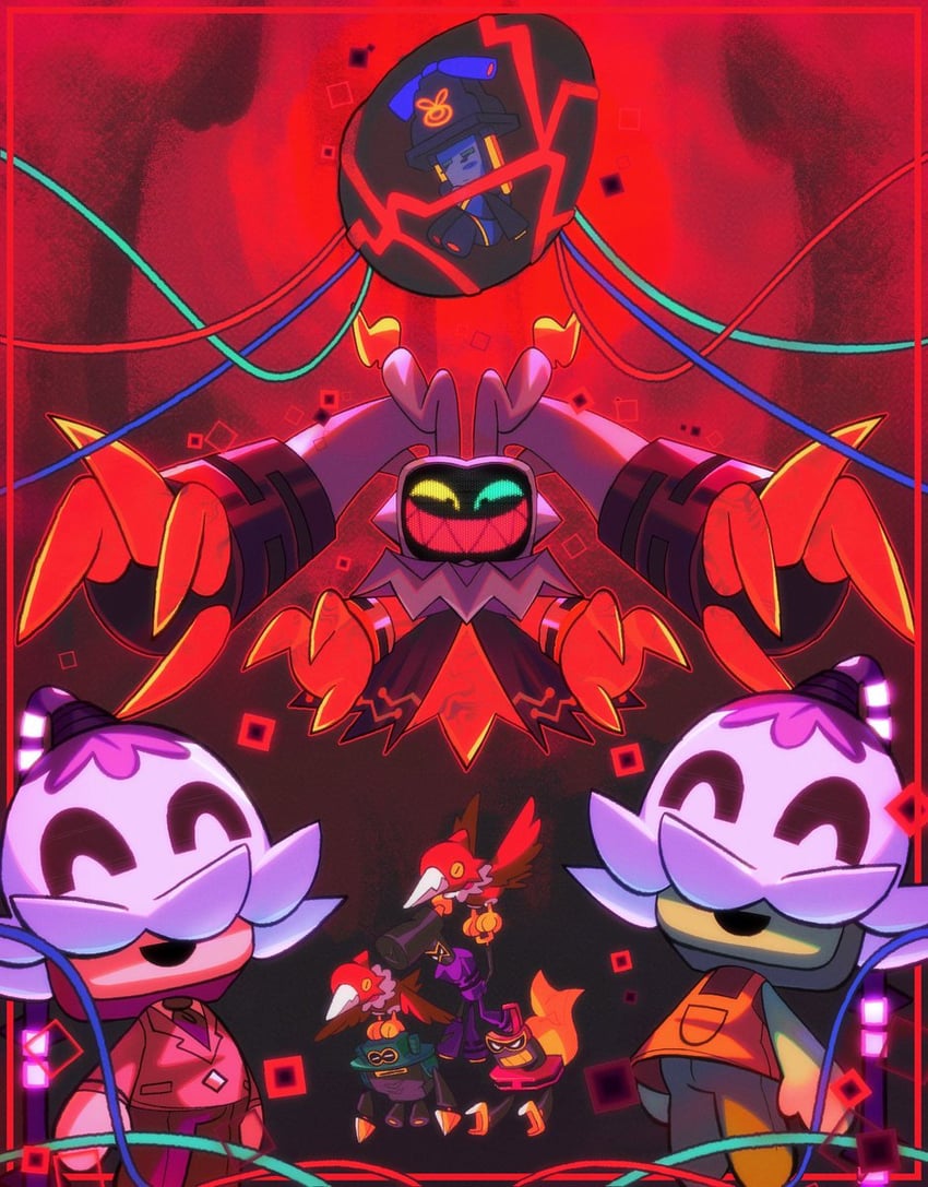 reclusa, cozette, ten, ecks, shun, and 1 more (mario and 2 more) drawn by petzcatz2