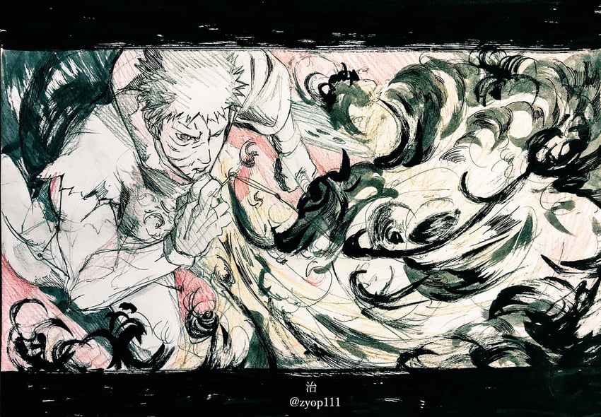 uchiha obito (naruto and 1 more) drawn by zifletts