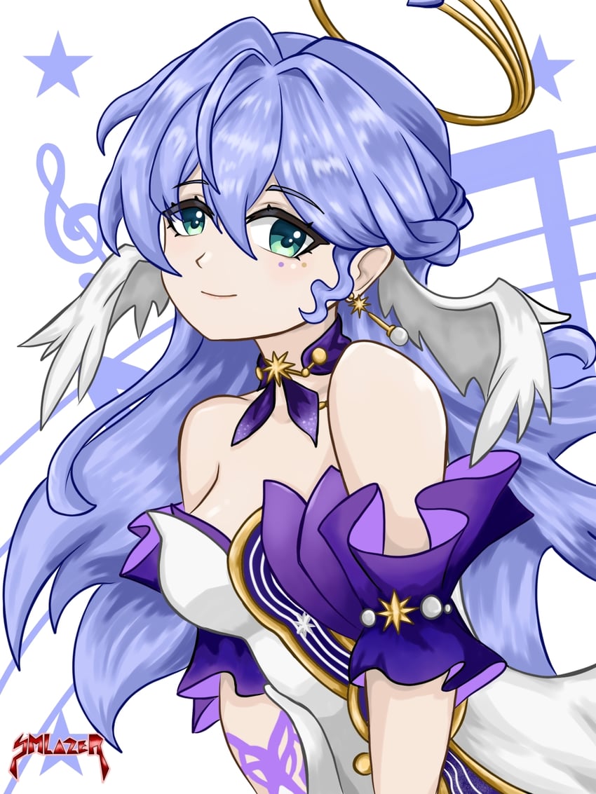 robin (honkai and 1 more) drawn by smlazer_art