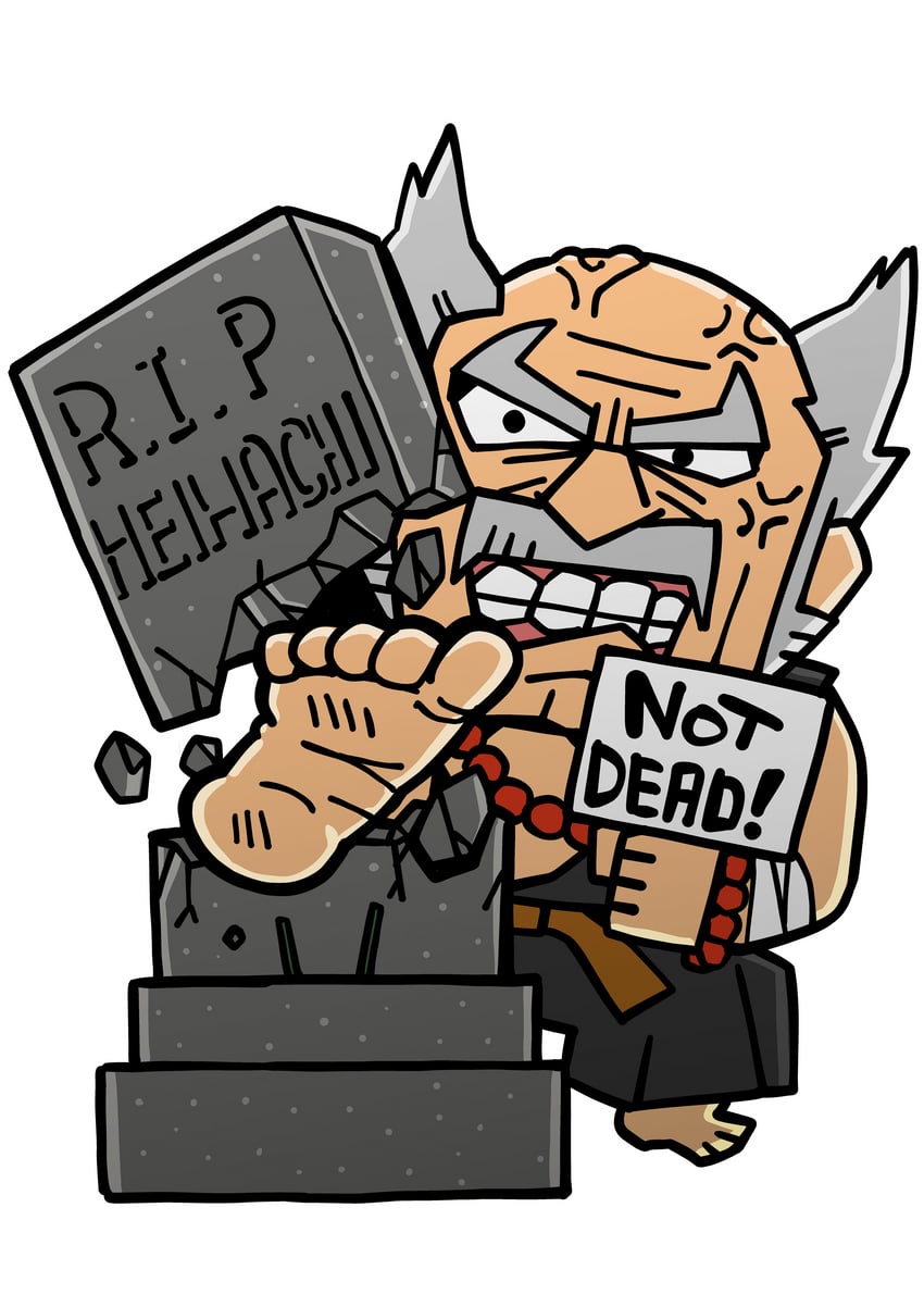 mishima heihachi (tekken and 1 more) drawn by bkub