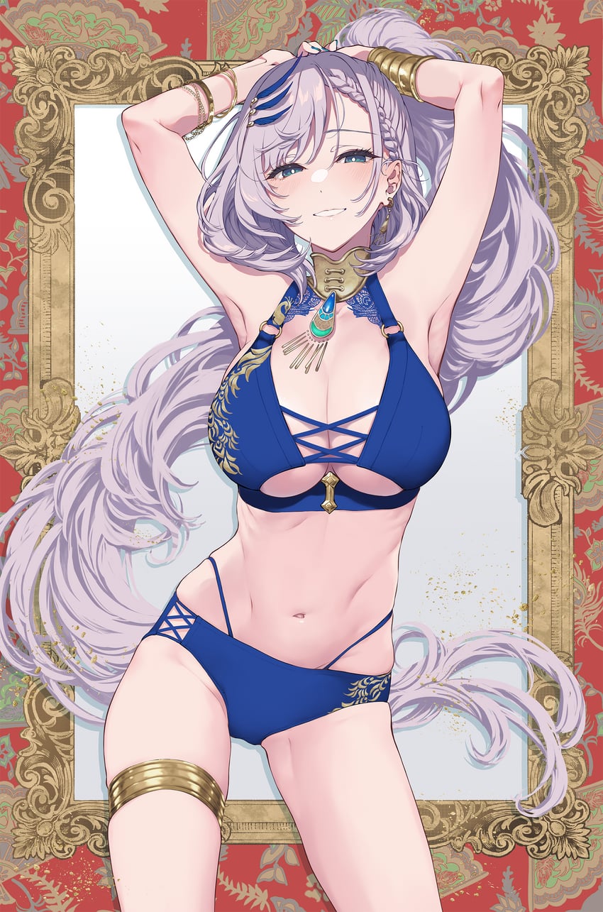 pavolia reine (hololive and 1 more) drawn by pochi_(pochi-goya)