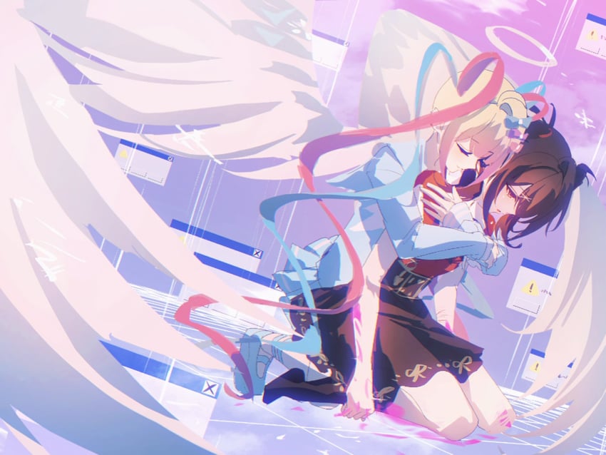 chouzetsusaikawa tenshi-chan and ame-chan (needy girl overdose and 2 more) drawn by junpaku_karen