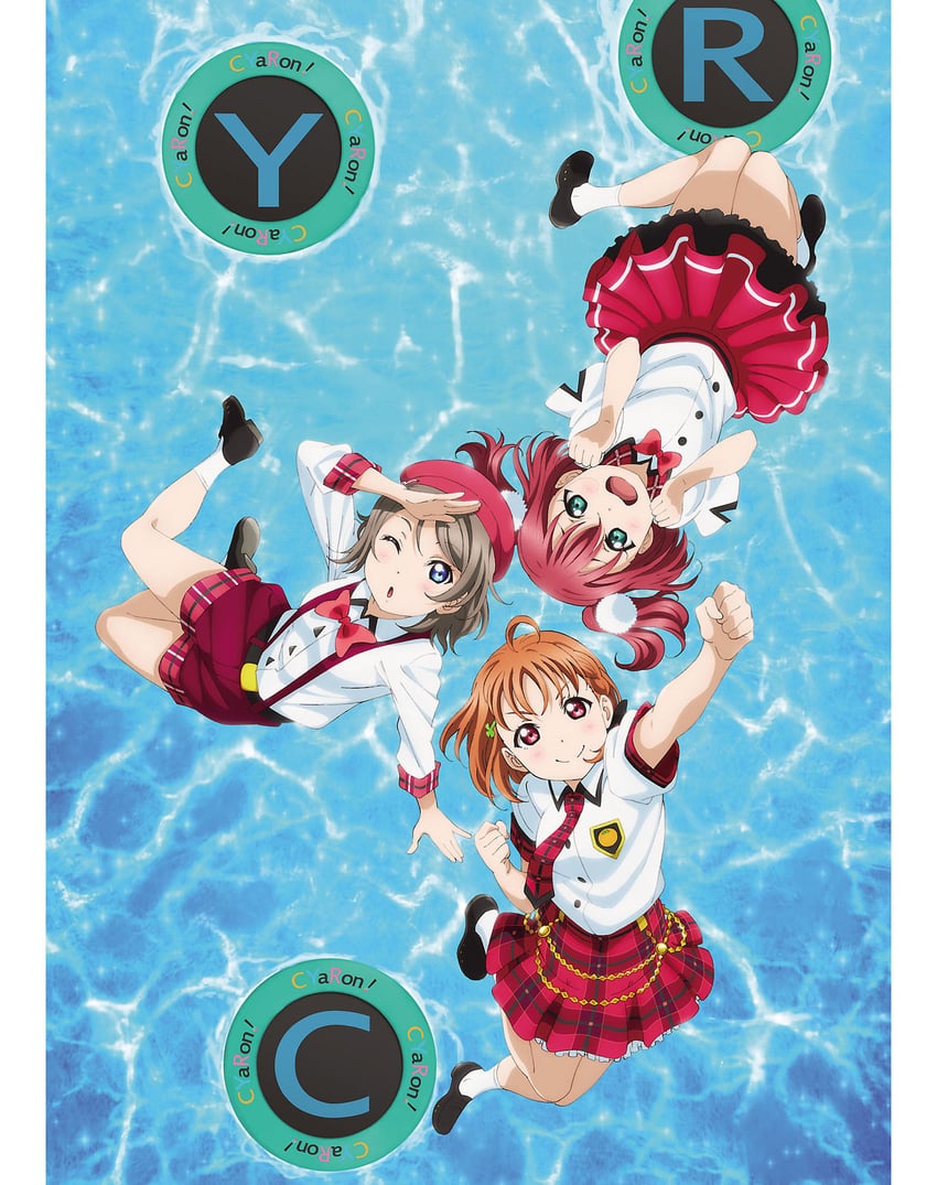 watanabe you, takami chika, and kurosawa ruby (love live! and 1 more)