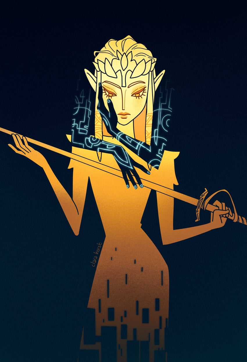 princess zelda and midna (the legend of zelda and 1 more) drawn by clara_horst