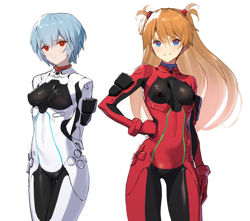 souryuu asuka langley and ayanami rei (neon genesis evangelion and 1 more) drawn by siino