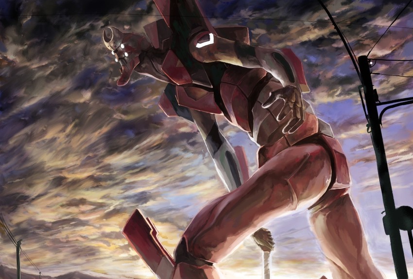 eva 02 (neon genesis evangelion and 2 more) drawn by tory_youf