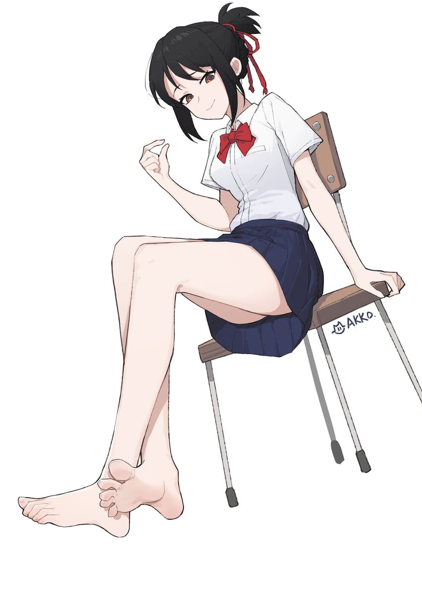 miyamizu mitsuha (kimi no na wa.) drawn by lan_mao_akko